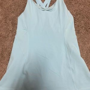 Lululemon built in bra tank top in a bright light blue